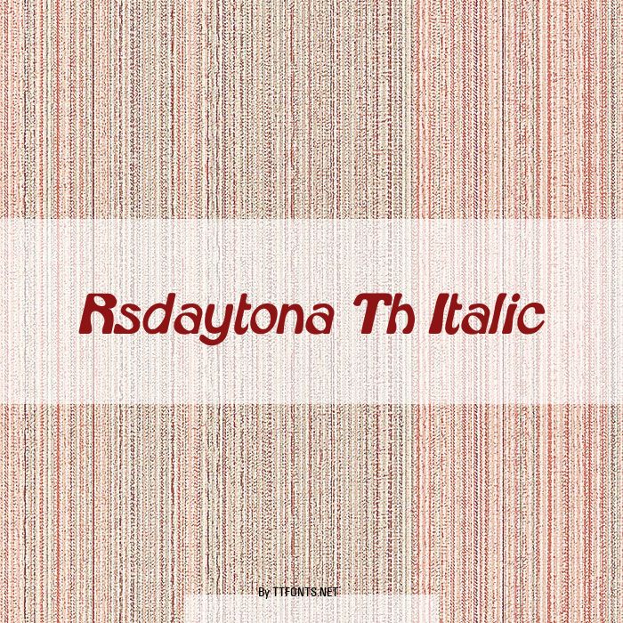 Rsdaytona Th Italic example